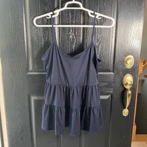 Shein Curve Plus Solid Ruffle Hem Cami Top